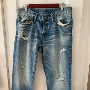 Abercrombie & Fitch Button-Fly Slim Straight Jeans